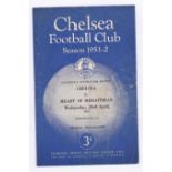 Chelsea v Heart of Midlothian 1952 23rd April National Inter-Cup Matc horizontal crease