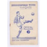 Huddersfield Town v Chelsea 195219th January Football League Division 1 rusty staple vertical