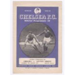 Chelsea v Leyton Orient 1949 15th January Combination Cup vertical crease