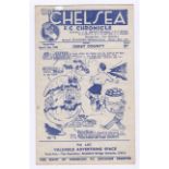 Chelsea v Derby County 1947 5th April League Division 1 vertical crease