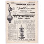 Arsenal v Chelsea 1952 29th March FA Cup Semi-Final horizontal & vertical folds played at White Hart