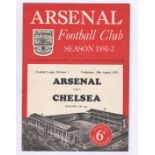 Arsenal v Chelsea 1951 29th August Football League Division1 vertical crease