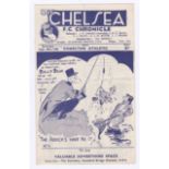 Chelsea v Charlton Athletic 1946 28th September Football League Division 1 horizontal crease