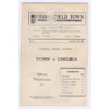 Huddersfield Town v Chelsea 1946 14th December League Division 1 front scuffed
