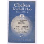 Chelsea v Leeds United 1952 27th February F.A. Cup Fifth Round (Replay) score in pen vertical