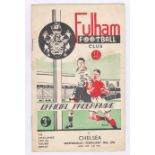 Fulham v Chelsea 1951 14th February FA Challenge Cup 5th Round Replay