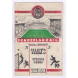 Sunderland v Chelsea 1952 9th February Football League Division 1