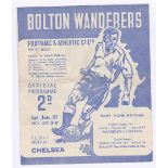 Bolton Wanderers v Chelsea 194831st January League Division 1