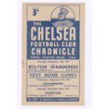 Chelsea v Bolton Wanderers 1947 13th September League Division 1
