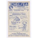 Chelsea v Huddersfield Town 1947 19th April League Division 1 horizontal crease