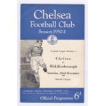 Chelsea v Middlesbrough 1950 23rd December Football League Division 1