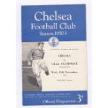 Chelsea v Lille Olympique 1950 15th November National Inter-Club Match