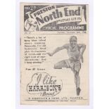 Preston North End v Chelsea 1946 26th December League Division 1 rusty staples score in pen