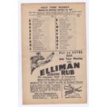 Charlton Athletic v Chelsea 1947 League Division 1 horizontal & vertical creases