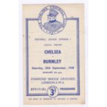 Chelsea v Burnley 1948 25th September League Division 1