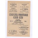 Chester v Chelsea 1952 16th January F.A. Cup 3rd Round Replay