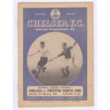 Chelsea v Preston North End 1949 5th February League Division 1