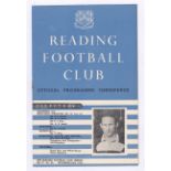 Reading v Chelsea 1951 26th December Football Combination vertical crease score & team change in