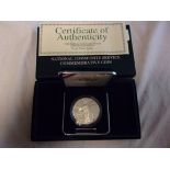 USA 1996 – National Community Services – proof silver dollar, cased with certificate