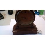 Vintage French Mantel Clock by Brevete-Rose wood case, late 19th Century, Roman numerals, working
