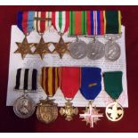 British WWII ten place Medal Group to: 2574823 Cpl. A.S. Burden., Royal Signals. Including: 1939-