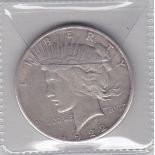 USA 1922S Peace Dollar- .900 silver, KM150, VF