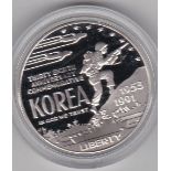 USA 1991 – Korean War Dollar-BUNC, with certificate