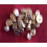 British Military Buttons (25 Small) including: Army Air Corps, Royal Medical Corps, Bedfordshire and