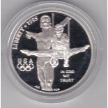 USA 1995 – Atlanta Olympic Gymnastics Dollar – BUNC, with certificate