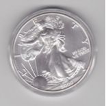 USA 2000 Eagle Dollar - .999 silver, K 273, Walking Liberty, BUNC, with certificate