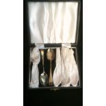 Jewellery-Six silver coffee spoons boxed, hallmarked Sheffield 1963 by the makers-Cooper