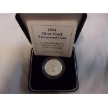 Great Britain 1994-Two Pounds silver proof Bank of England Tercentenary-Royal Mint box and