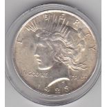 USA 1923 Peace Dollar- .900 silver, KM150, GVF+