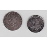 1787 Sixpence and 1817 Sixpence-VF/GVF (2)