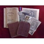 British WWII Soldiers documents and medal collection, Soldiers Service Pay Books and Release Book