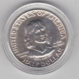 USA 1934 Half Dollar-.900 Maryland Tercentenary, mintage 25,015, AUNC, with certificate