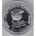 USA 1997 – National Law Enforcement Officers Memorial Dollar – BUNC, with certificate