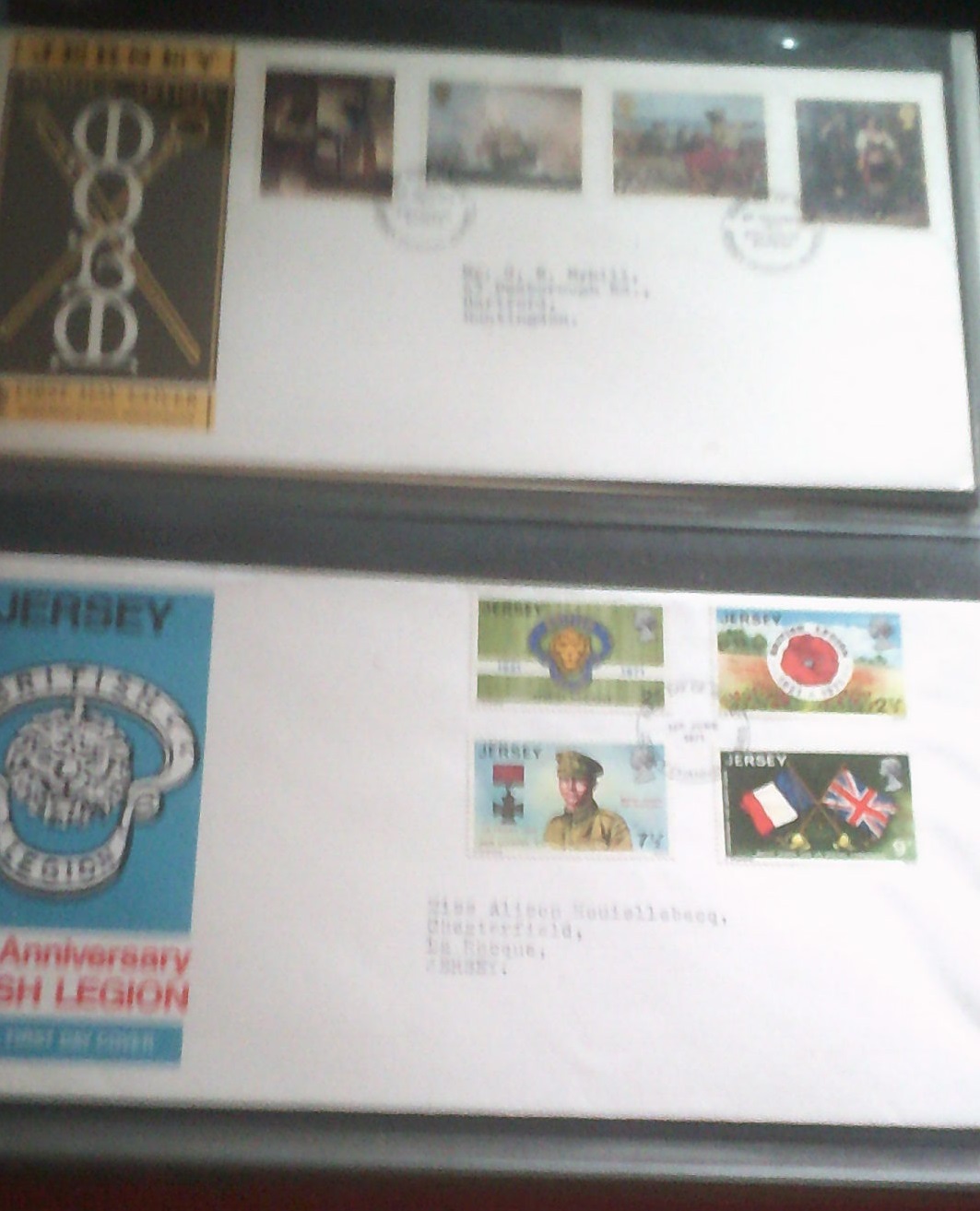 Jersey 1971-1985-Lidnes cover album and case with very clean and mostly undressed First Day Cover,