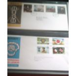 Jersey 1971-1985-Lidnes cover album and case with very clean and mostly undressed First Day Cover,