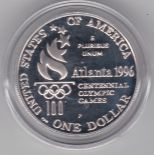 USA 1996 – Atlanta Rowing Dollar – BUNC, with certificate