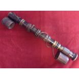 British WWI 18Pr Artillery Sighting Scope. It is made of brass with a black painted finish, although