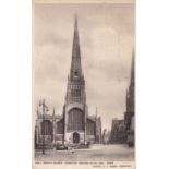 Postcard-Coventry-Holy Trinity Church (Before Blitz, Nov 1940, spec view, Ward, used Coventry 1949