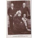 Postcards-Royalty-RP postcard-Four Generations Queen Victoria, King Edward, Prince of Wales (KEG)