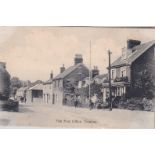 Postcards-Suffolk-Trimley-The Post Office, Street view, activity, black and white, unused very