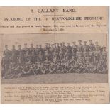 Military 1st Hertfordshire regiment-Newspaper photo ‘Officers and Men present in camp, August 1920,