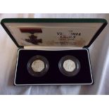 Great Britain 2006-50 Pence – Victoria Cross-silver proof (2) Royal Mint two coins set, boxed with