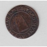 1668 London Halfpenny Token, Loaf on London Bridge/Edwards Myne, VC