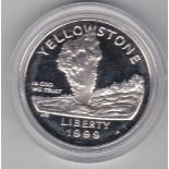 USA 1999 – Yellowstone National Park Dollar – BUNC, with certificate