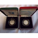 Great Britain 2000-150th Anniversary Public Libraries-silver proof and silver Pied Fort (2), Royal