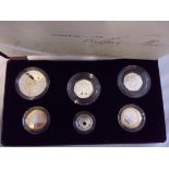 Great Britain 2006-United Kingdom, Piedfort silver proof set, £5, both BUNC £2, £1, both VC 50p’s